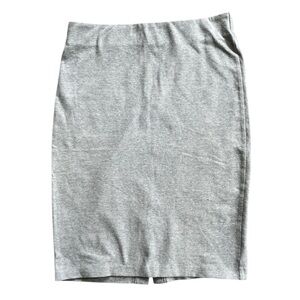 Uniqlo | stretch Cotton Bodycon Pencil Skirt w/Slit | Heather Grey | Size Small